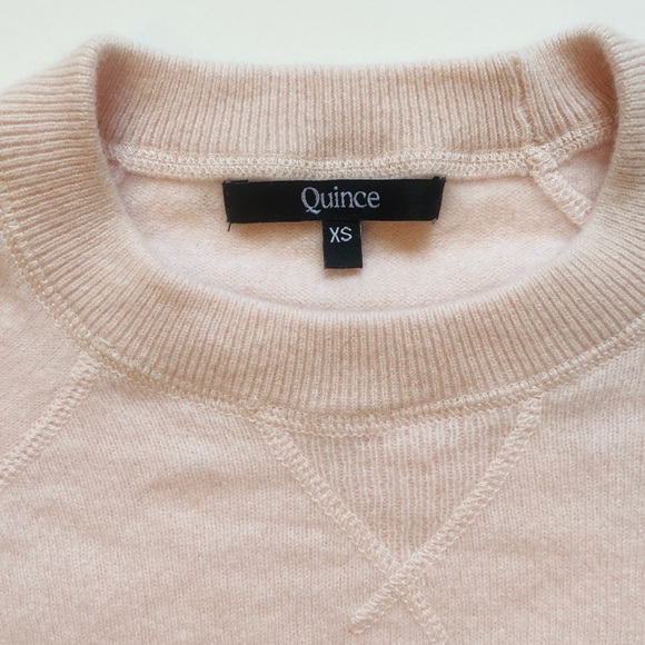 Quince 100% cashmere shrunken sweater, size XS, baby pink - Picture 2 of 7